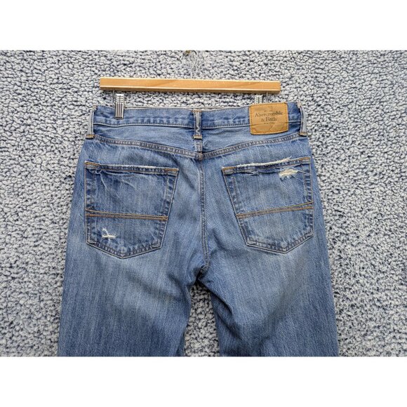 Abercrombie & Fitch The AF Skinny Jeans Mens 32X32 Distressed Preppy Y2K Blue - Picture 6 of 16